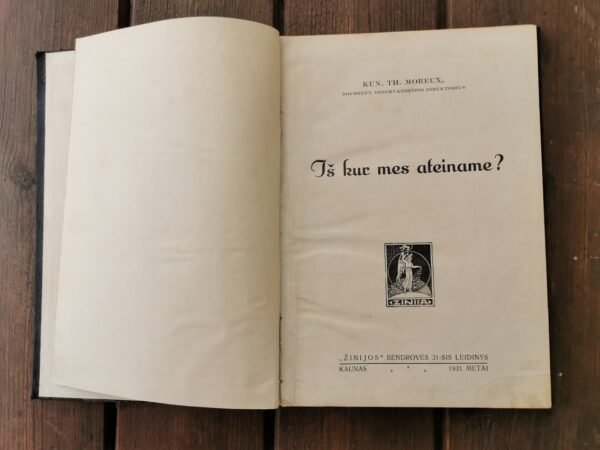 Knyga Iš kur mes ateiname. 1931. Kaina 21
