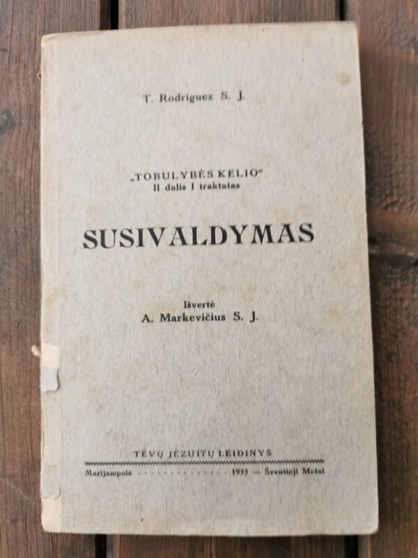 Knyga Susivaldymas. 1933 m. Kaina 12