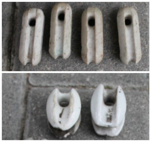 Izoliatoriai antikvariniai, keraminiai. 5 vnt. Kaina po 3 Eur.