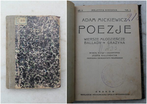 Adam Mickiewicz Poezje. Kaina 63