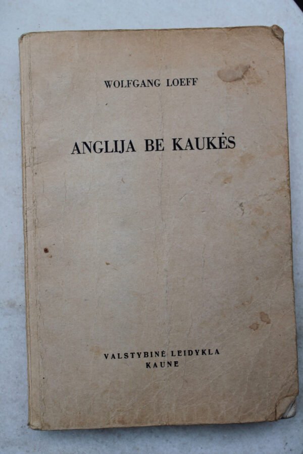 Knyga Anglija be kaukes, 1939 m. Kaina 13