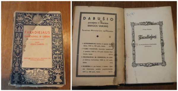 Knyga Faradiejaus gyvenimas ir darbai. II d. 1939 m. Kaina 16