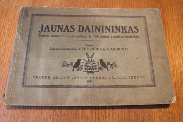 Knyga Jaunasis daininkas, 1927 m. Kaina 21