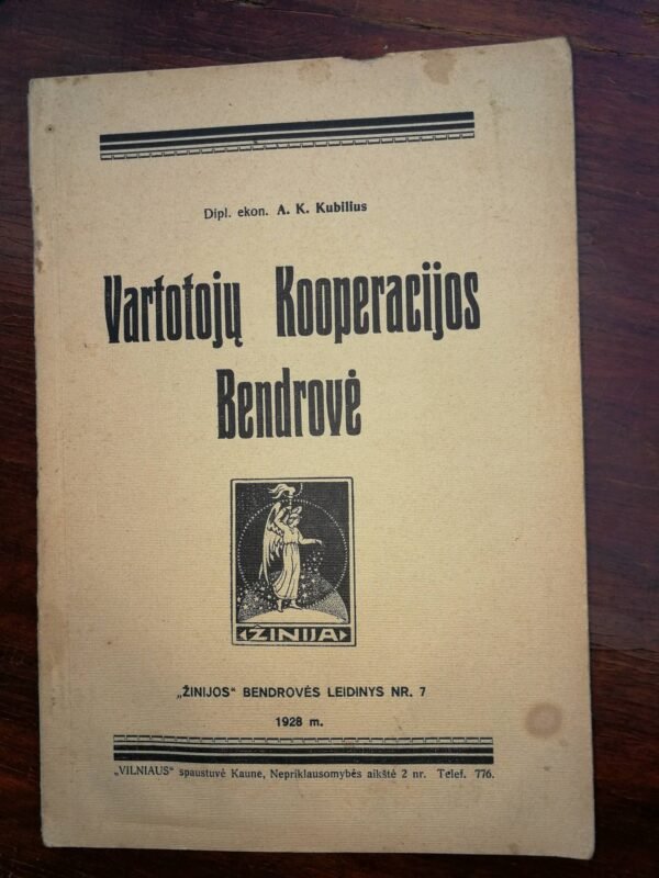 Vartotoju kooperacijos bendrove. 1928 m. Kaina 7