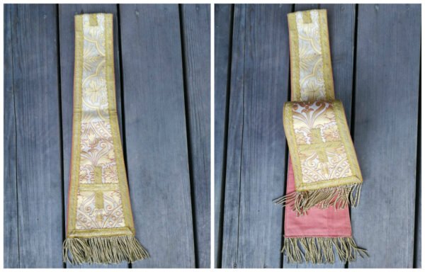 Antikvarinis kunigo manipulis, antrankis. Kaina 46