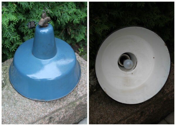 Industrine, loftine metaline emaliuota lempa. Kaina 72