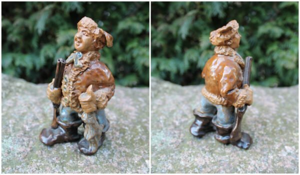 Keramine glazuruota medziotojo statulele. Kaina 52