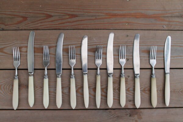 Peiliai, sakutes komplektas 6 asm. Kaina 18 uz viska