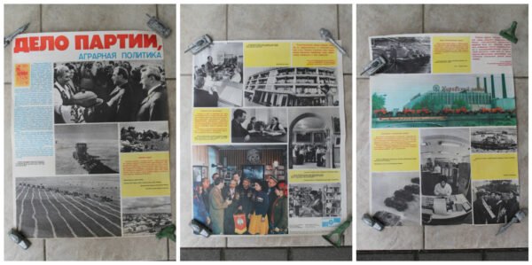 Tarybiniai plakatai. 3 vnt. Kaina 4 Eur. uz visus.