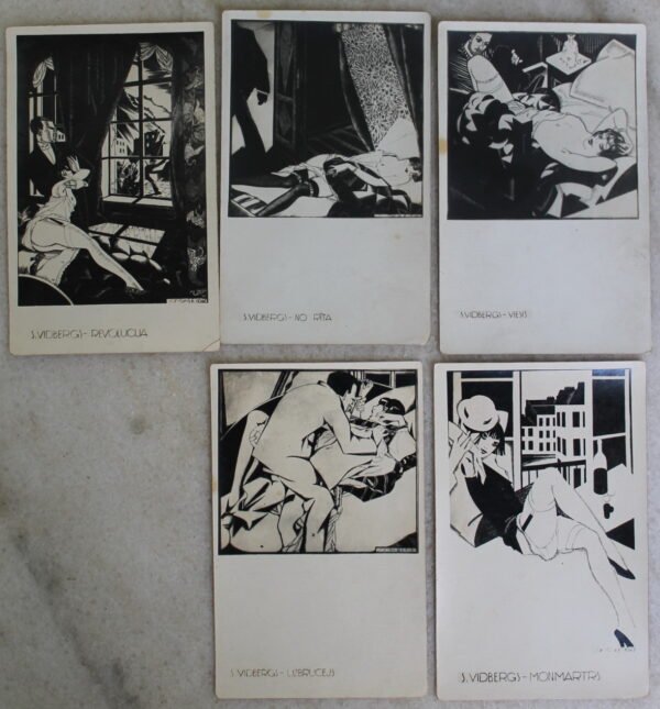 Atvirukai Sigismunds Vidbergs erotiniai, antikvariniai. Nenaudoti. PARDUOTA: 2, 3 ir 5. Kaina po 15