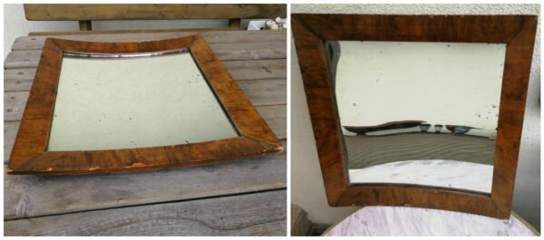 Islenktas tarpukario lietuviskas veidrodis. Kaina 62