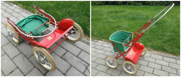 Vežimėlis vintažinis, angliškas PEDIGREE. 1940-1960 m. Kaina 87