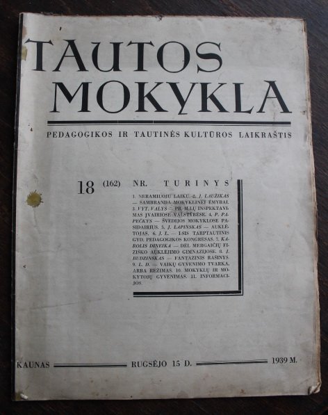 Zurnalas Tautos mokykla. Kaina 3 Eur.