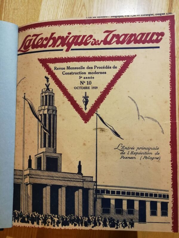 Žurnalas La technique des travaux, 1929 m. Kaina 21