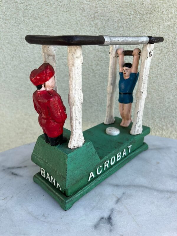 Taupyklė Akrobatas, špižinė, ketaus, antikvarinė. Veikianti. Kaina 63