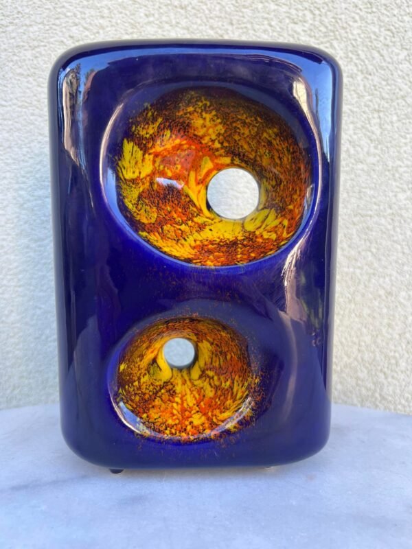 Vaza stilinga, Mid-century modern stiliaus, keraminė, molinė, glazūruota. Kaina 58