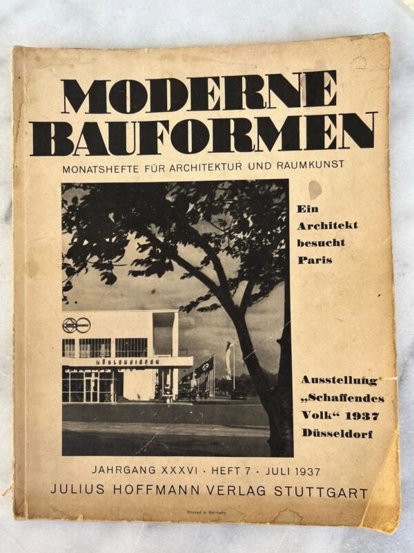 Žurnalas antikvarinis MODERNE BAUFORMEN. 1937 m. Kaina 53