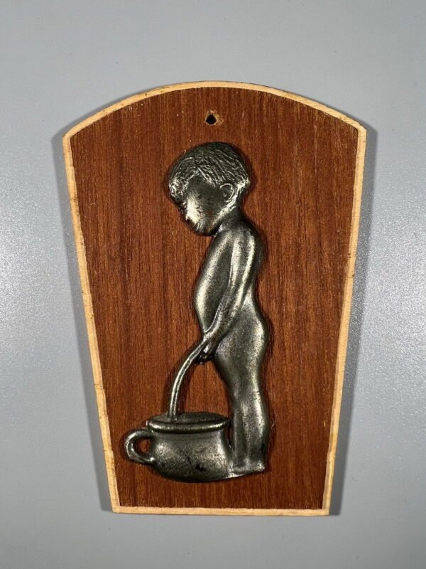 Ženklas informacinis WC, metalinis. Kaina 16