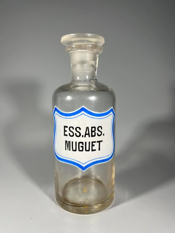 Vaistų, vaistinės buteliukas antikvarinis ESS. ABS. MUGUET. Kaina 33