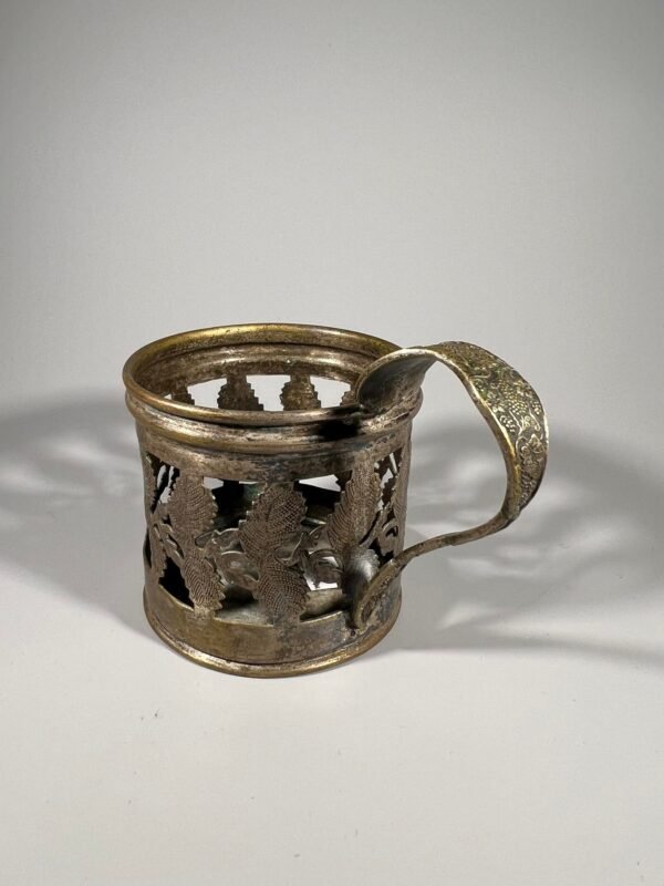 Podstakanikas, stiklinių laikikls antikvarinis SCHIFFERS & C° GALW WARSZAWA (Podstakannik, Tea glass holder). Lenkija Rusijos imperijoje 1888-1914 m. Kaina 78