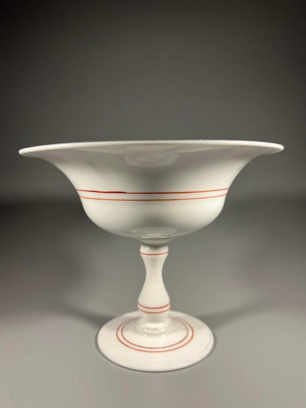 Saldaininė balto, pieno stiklo, antikvarinė, tapytomis gėlėmis. Kaina 23