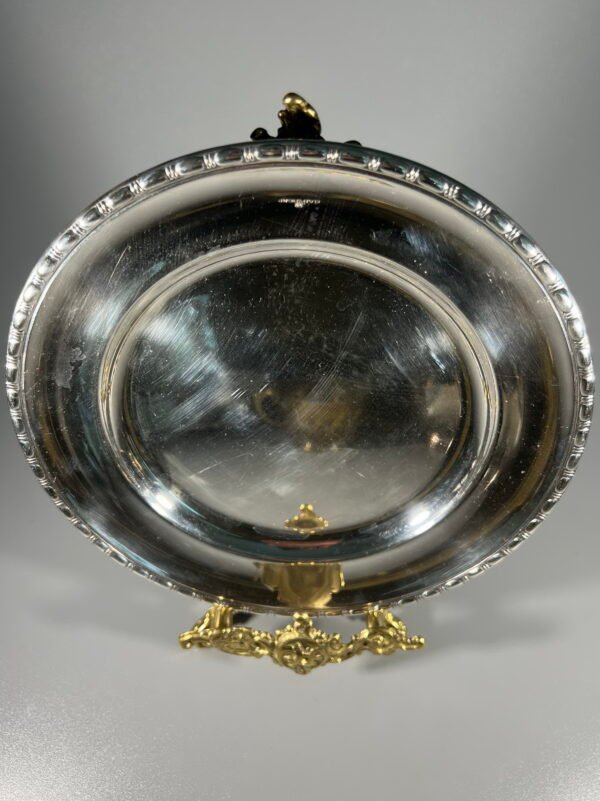 Lėkštė sidabruota, antikvarinė. Kaina 16