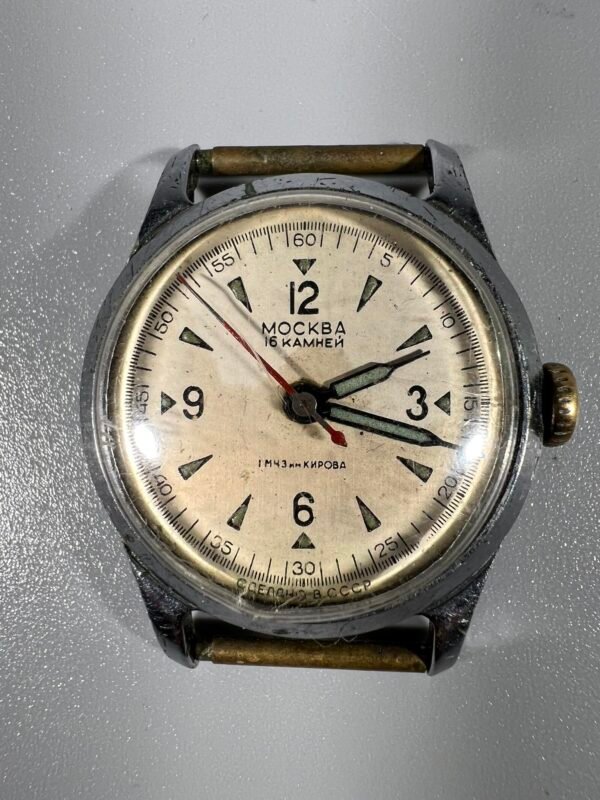 Laikrodis rankinis, antikvarinis, 1940-1950 m. Москва, Maskva. Veikiantis. Kaina 73