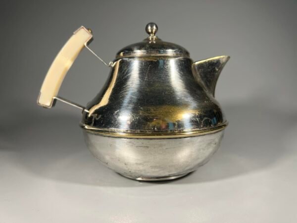 Arbatinukas sidabruotas, antikvarinias, Art Deco stiliaus. Prima N.S. Kaina 26