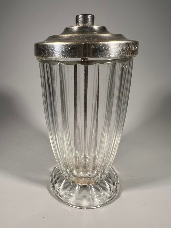 Cukrinė stiklinė, mechaninė, paspaudžiama, vintažinė ARGIT. Made in France. Veikianti. Kaina 23