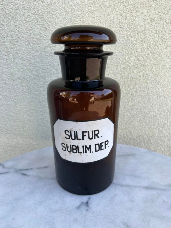 Vaistų, vaistinės butelis antikvarinis, rudo stiklo. Kaina 53