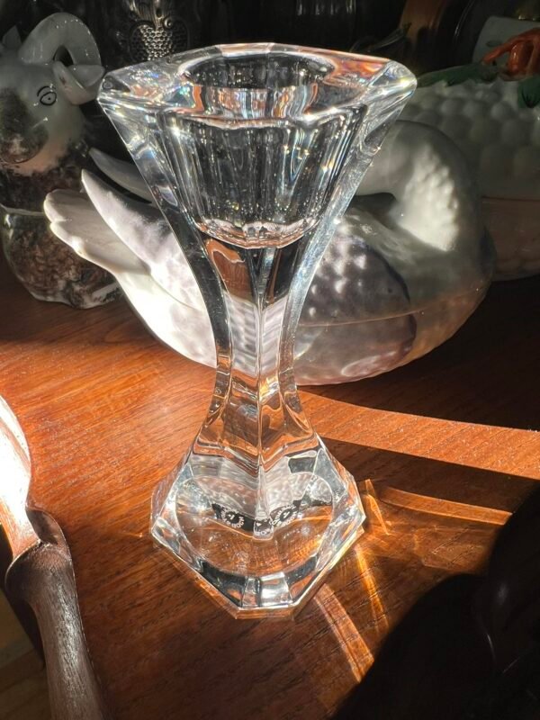 Žvakidė krištolinė (stiklinė) Villeroy & Boch. Aukštis 14 cm. Kaina 28