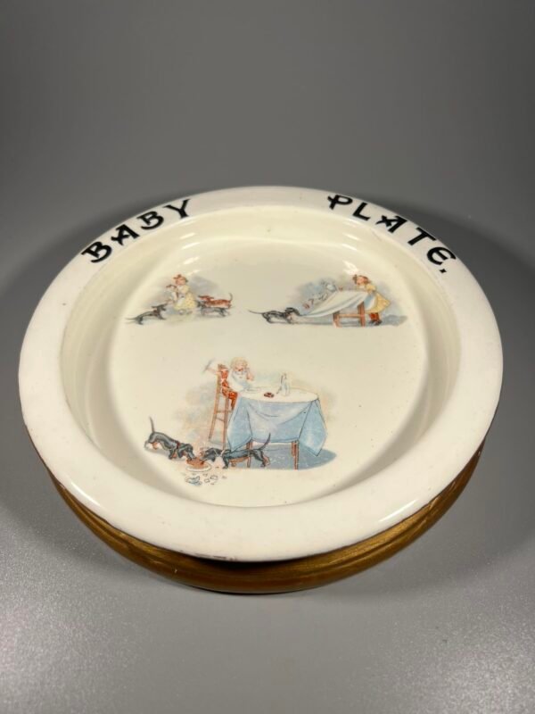 Lėkštė antikvarinė, porcelianinė, angliška BABY PLATE. Kaina 48