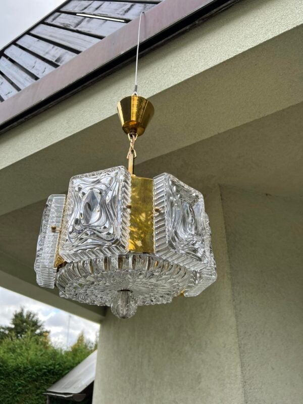 Šviestuvas Mid-century modern stiliaus, skandinaviškas krištolas. Kaina 203
