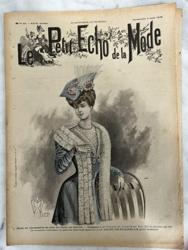 Žurnalas Le Petit Écho de la Mode, prancūziškas, antikvarinis. 1905 m. Kaina 18