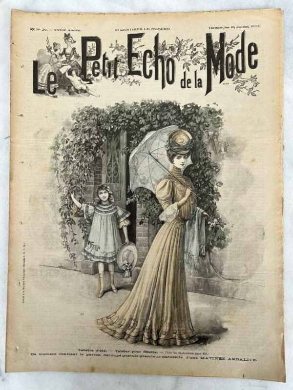 Žurnalas Le Petit Écho de la Mode, prancūziškas, antikvarinis. 1905 m. Kaina 18