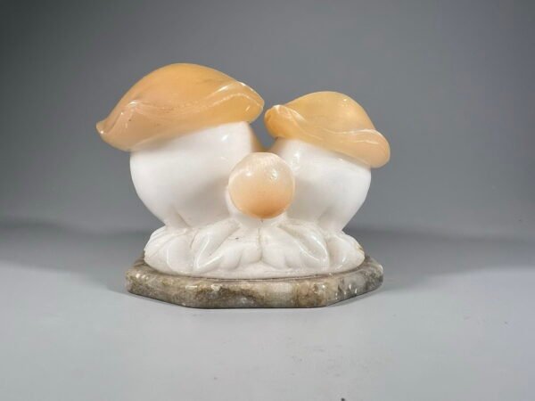 Statulėlė, dėžutė, prieskonių indeliai Grybai akmeniniai, nuimamomis kepurėmis. 1950-1960 m. Kaina 43