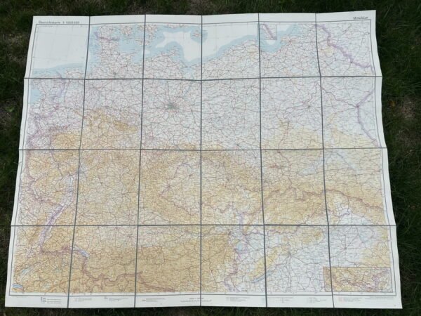 Žemėlapis antikvarinis Deutschland, Vokietija. 1935 m. Dydis: 110 x 137 cm. Kaina 63