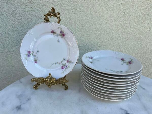 Lėkštė, lėkštutė, porcelianinė, antikvarinė Carl Tielsch, C.T. Germany, 1875 - 1935 m. Viso 12 vnt. 6 vnt. kaina 53