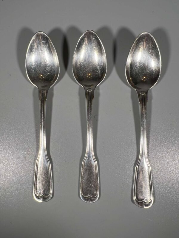 Šaukštelis sidabrinis, antikvarinis, 800 prabos, Vokietija. 3 vnt. Kaina po 25