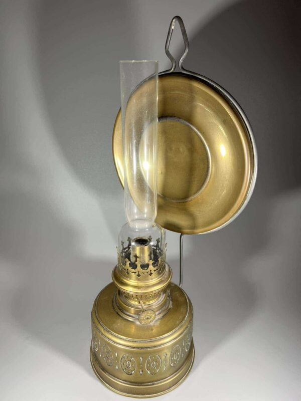 Žibalinė lempa antikvarinė pakabinama, pastatoma skardinė Art Nouveau stiliaus. Kaina 93