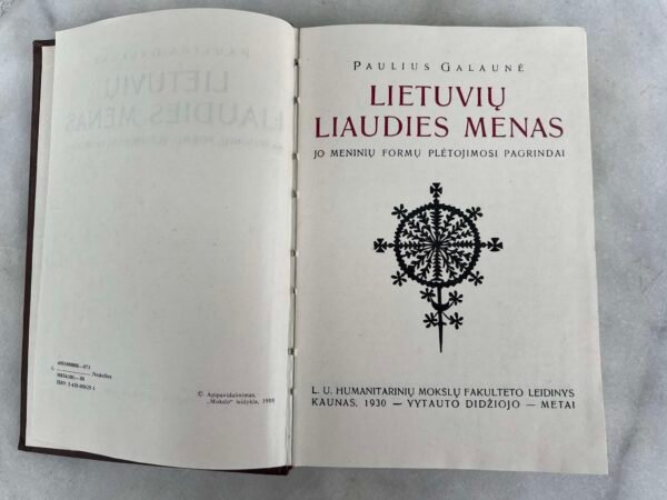 Knyga Lietuvių liaudies menas, P. Galaunė, 1988 m. Kaina 16