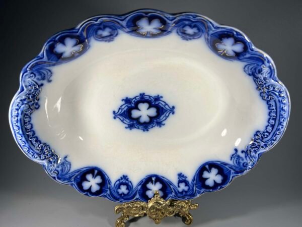 Lėkštė gili antikvarinė, fajanso Savoy - 'Crown Mark' - Johnson Bros. - England. 1883-1921 m. Kaina 48