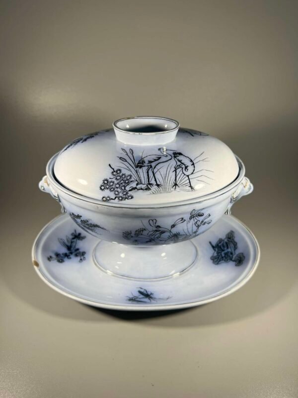 Indas sriubinė, antikvarinė, prancūziška LONGWY / JAPONAIS. 1880-1920 m. Kaina 46