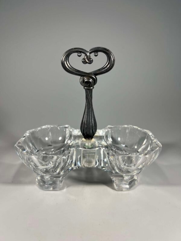 Prieskoninė krištolinė, vintažinė, prancūziška druskai, pipirams. Kaina 28