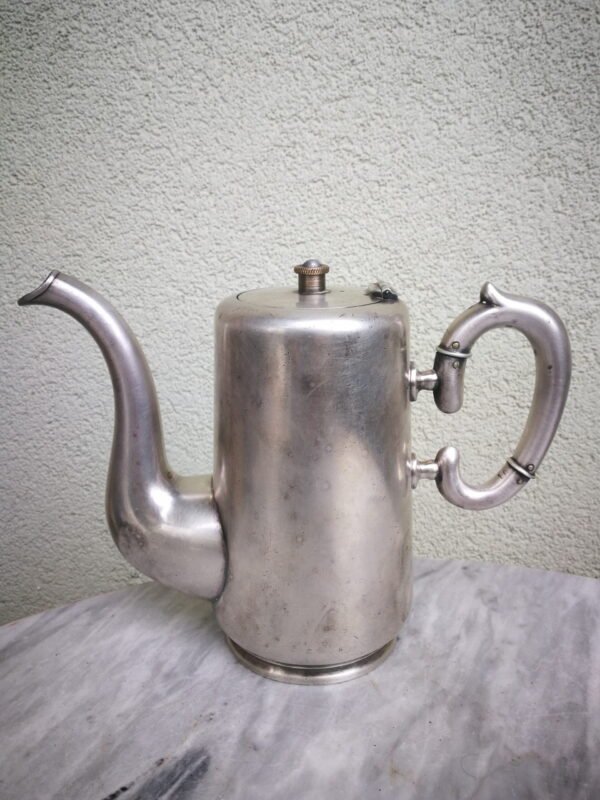 Arbatinukas, kavinukas antikvarinis, sidabruotas, carinės Rusijos imperijos laikų FRAGET MB PLATE. 1896-1915 m. Kaina 183