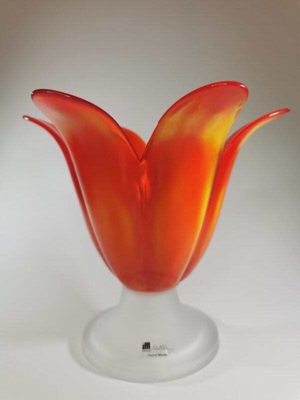 Vaza, žvakidė spalvoto stiklo. Portugalija. Nedidelis nuskilimas. Kaina 13