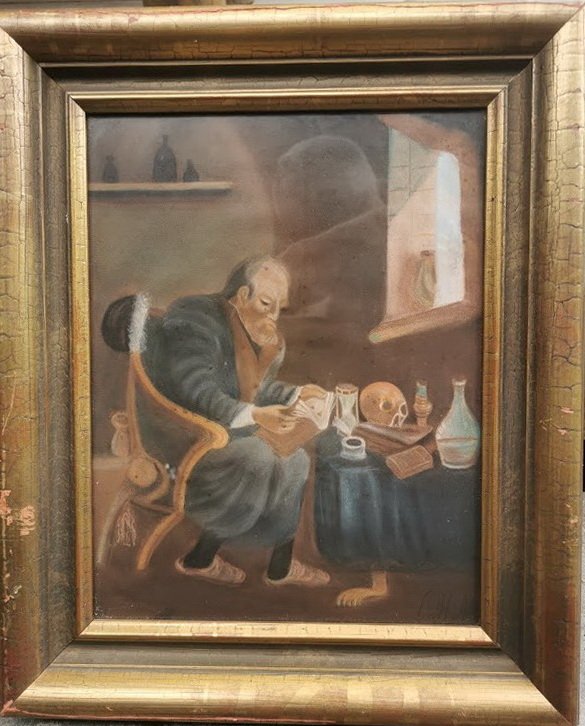 Paveikslas Vienuolis. XIX a. pb. Pastelė, kartonas. Kaina 93