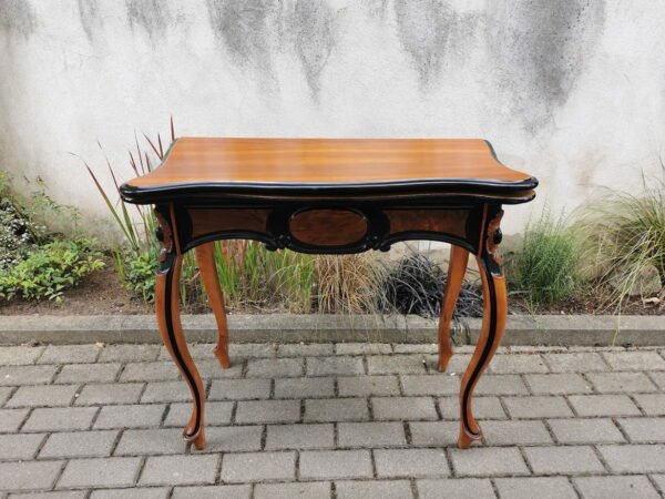 Stalas konsolė, žaidimų, lošimų staliukas išskleidžiamas, antikvarinis, restauruotas. Tvirtas. Kaina 287