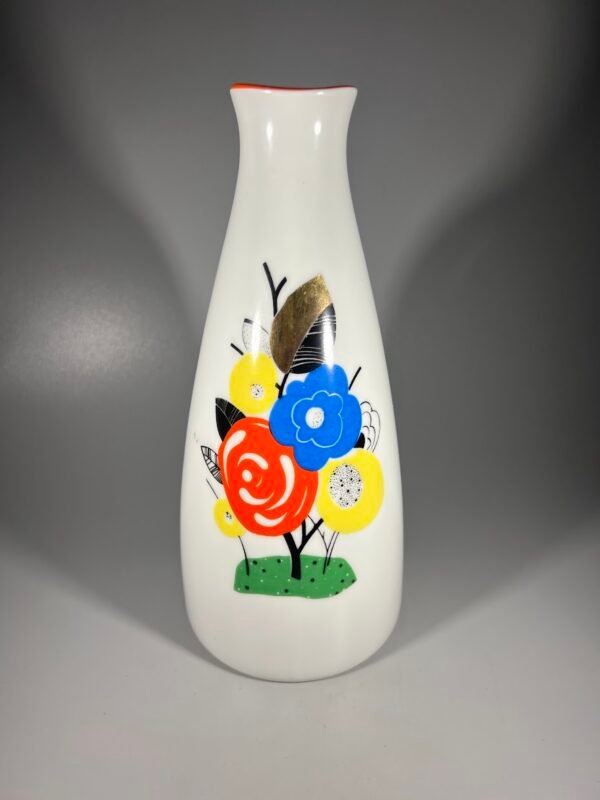 Ąsotis, vaza, grafinas porcelianinis Gėlės, Цветы, Leningrado porceliano gamyklos (LFZ). 1960-1970 m. Aukštis 26 cm. Kaina 23