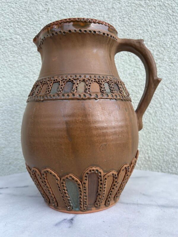 Ąsotis tradicinis lietuviškas molinis, keraminis. Vilniaus puodžių cechas, autorinis. Kaina 48